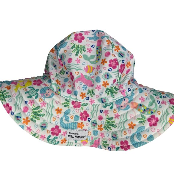 Flap Happy Other - Flap Happy Kids Recycled Polyester Mermaid Fish Flower Summer Po Sunhat L